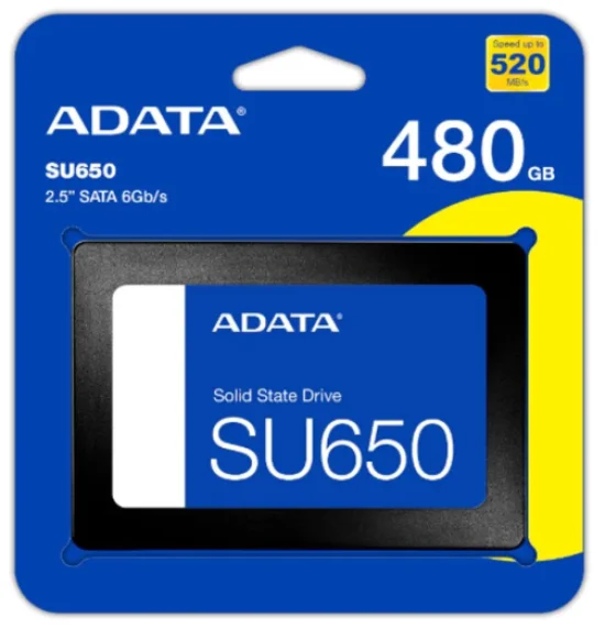 SSD Adata SU650 480GB, Sata III, Leitura 520MBs e Grava��o 450MBs, ASU650SS-480GT-R