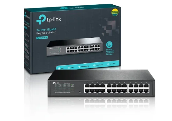 Switch De 24 Portas GIGABIT TP-LINK De Mesa Ou Mont�vel Em Rack - TL-SG1024DE