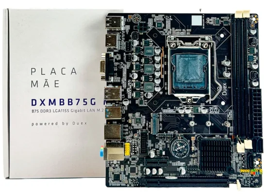 Placa M�e Duex DXMBB75G M2, Socket Intel LGA1155, DDR3, M.2 NVMe, USB 3.0, Rede Gigabit 10/100/100, HDMI - Micro ATX