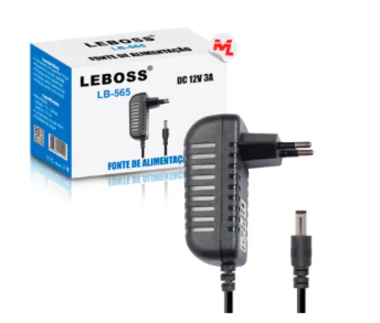 Fonte de Alimenta��o DC 12V 3A LEBOSS - LB-565
