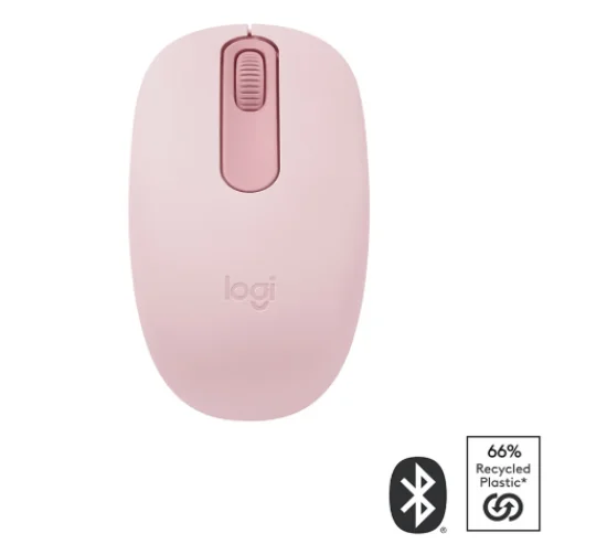 Mouse Sem Fio Logitech M196, Ambidestro Compacto, Bluetooth, Compat�vel com PC e Mac, Rosa - 910-007458