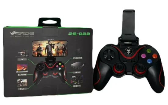 Controle PS-022 Wireless 2.4G Gamepad p/PC SWITCH PS4 ANDROID SMART TV MAC - Verde