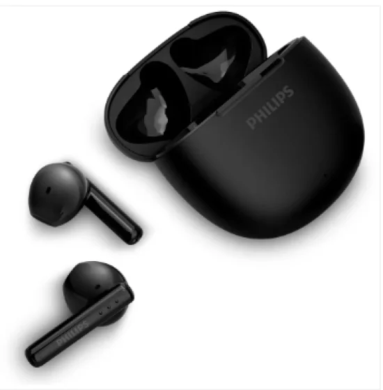 Fone de Ouvido TWS Philips TAT1139BK, Drivers 13mm, Bluetooth 5.4, Prote��o IPX4, 2 Microfones com IA, autonomia de 26 horas com estojo, USB-C.