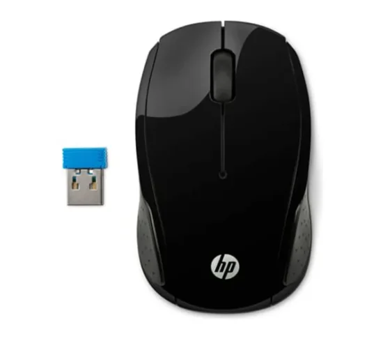 Mouse Sem Fio HP 200, 2.4 GHz, alcance 10 m, 1000 DPI, compat�vel com Windows, Mac OS e Chrome OS Preto X6W31AA