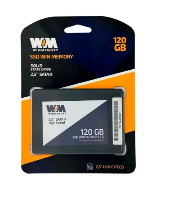 SSD Win Memory 120GB, SATA 3, Leitura 520MB/s E Grava��o 540MB/s, Preto - Swr120g