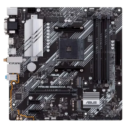 Placa-M�e ASUS PRIME B550M-A AC, AMD AM4, mATX, DDR4, Wi-fi, Preto - 90MB15K0-M0EAY0