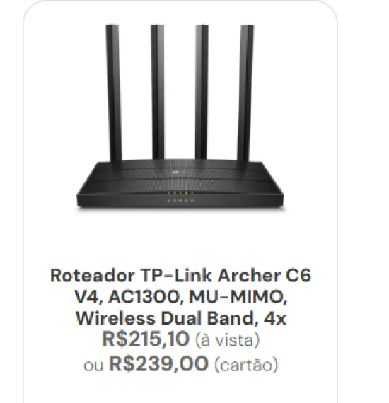 Roteador Tp-link Archer Ax12 Wi-fi 6 Gigabit Ax1500 Dual Band
