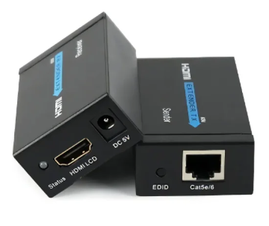 Extensor Hdmi Cat5 Cat6 Hdmi Bivolt 60 Metros De Alcance 1080P