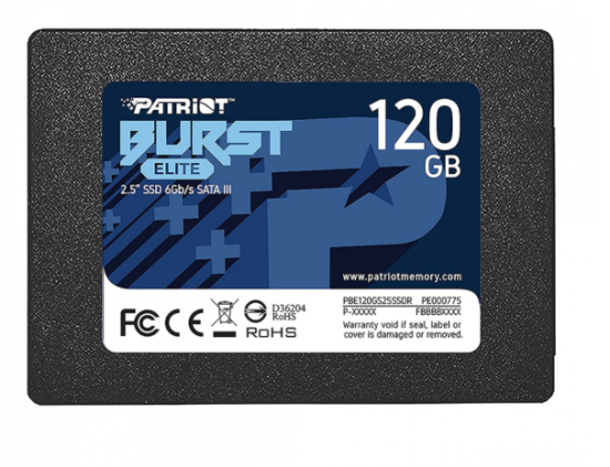 SSD Patriot Burst Elite, 120GB, Sata III, Leitura 450MB/s e Grava��o 320MB/s, PBE120GS25SSDR