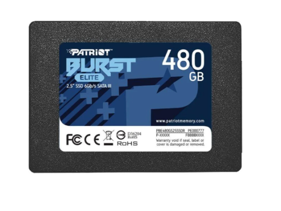 SSD 480GB Patriot Burst Elite, Sata Iii 6GB/s, Leitura 450MB/s, Grava��o 320MB/s - Pbe480gs25ssdr