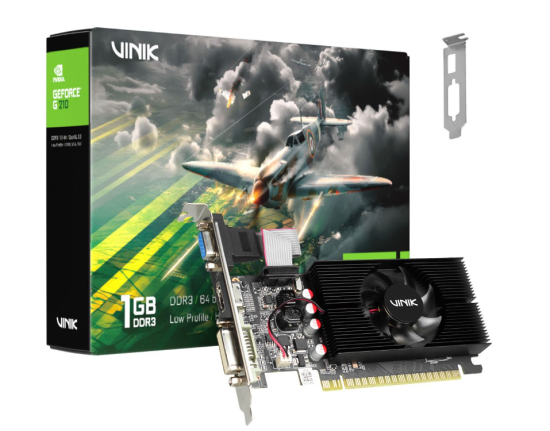 Placa De V�deo Nvidia Geforce G 210 1Gb Ddr3 64 Bit Vinik Low Profile Single Fan  GPUVK2101GBLP0H2