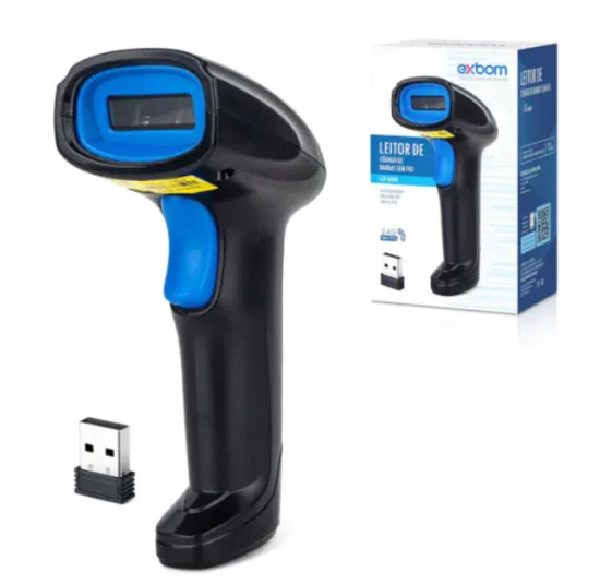 Leitor de c�digo de Barras wireless 2.4Ghz boletos e contas EXBOM - LCB-S600A