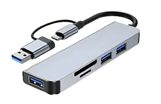 Hub USB-C 5 em 1 com USB 3.0, HDMI, Ethernet e Leitor de Cart�o SD