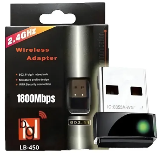 Adaptador Usb Wireless 2.4ghz Bgn LB-450 1800 Mbps