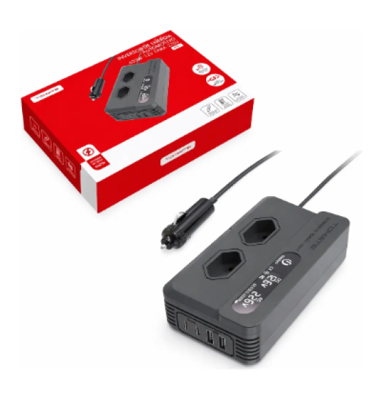 Inversor 12v Para 110v 400w Automotivo Usb Tipo-c Visor Tomate Min-6