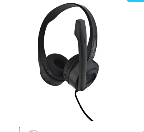 Headset Office com Microfone Fortrek HBS102 USB Preto