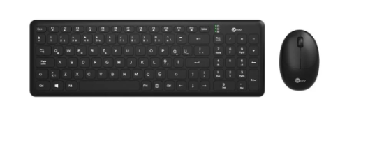 Kit Teclado E Mouse Lecoo By Lenovo, Abnt2, Sem Fio, USB, Preto - Kw204