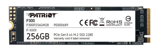 SSD M.2 2280, 256GB, NVME 1.3, Leitura: 1700MB/S, Grava��o: 1100MB/S - P300P256GM28