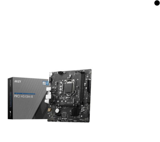 Placa-M�e Msi Pro H510m-B, Intel LGA 1200, Matx, DDR4, M.2, VGA/HDMI, , Chipset H470