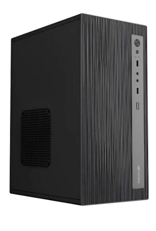 Gabinete C3tech Mt-36bk Mid Tower Usb S/ Fan C/ Fonte Preto 200w