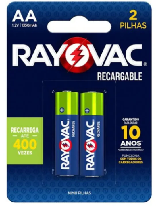 Pilha Recarrgavel ECO AA C/2 1350MAH 55802