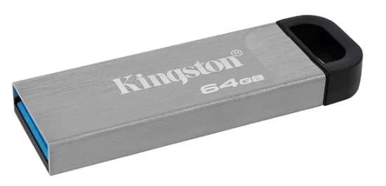 Pen Drive 64GB Kingston DataTraveler Kyson, USB 3.2 Gen 1, Leitura de 200MB/s, Metal - DTKN/64GB