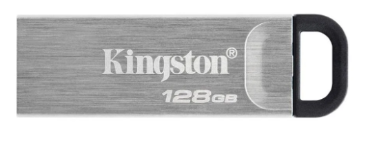 Pen Drive 128GB Kingston DataTraveler Kyson, USB 3.2 Gen 1, Leitura de 200MB/s, Metal - DTKN/128GB