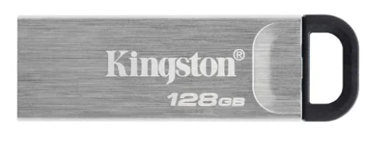 Pen Drive 128GB Kingston DataTraveler Kyson, USB 3.2 Gen 1, Leitura de 200MB/s, Metal - DTKN/128GB
