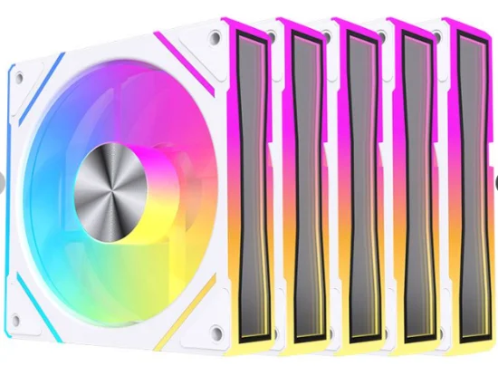 Kit Ventoinhas Acegeek Silverline, ARGB, 5x120mm, Branco, AG-SILVERLINE5X1-WH