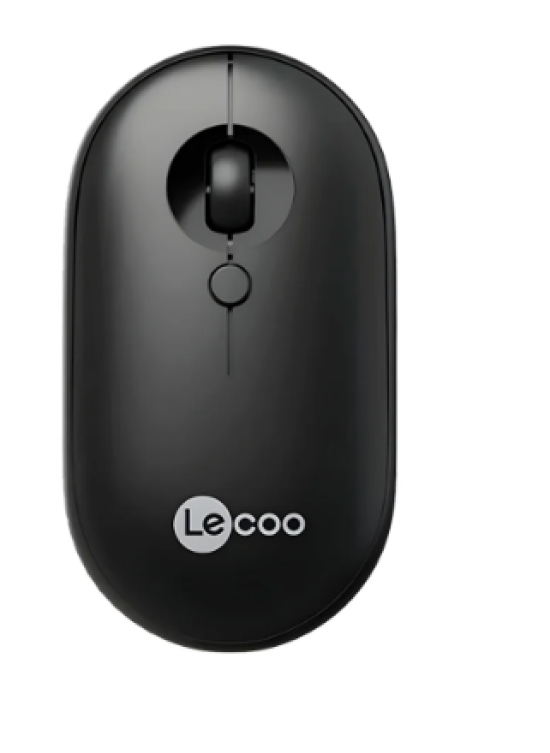 Mouse �ptico Sem Fio, Lenovo Lecoo, Ws212, 1.600 Dpi, 4 Bot�es, Preto