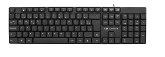 Teclado C3tech Usb 1,20m Abnt2 Multim�dia Preto - Kb-m10bk