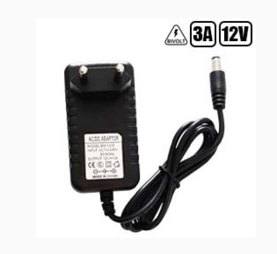 FONTE TOMADA 12V 3A BIVOLT F&L
