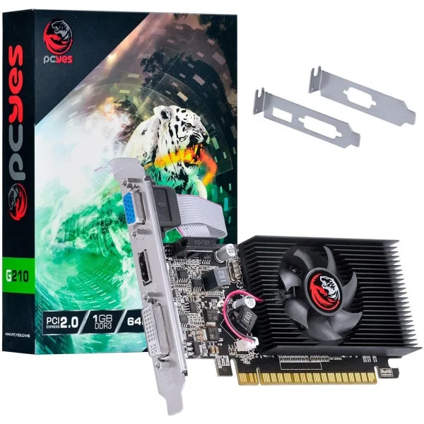 Placa de Vdeo PCYes NVIDIA GeForce GT210 1GB, DDR3 - PA210G6401D3LP