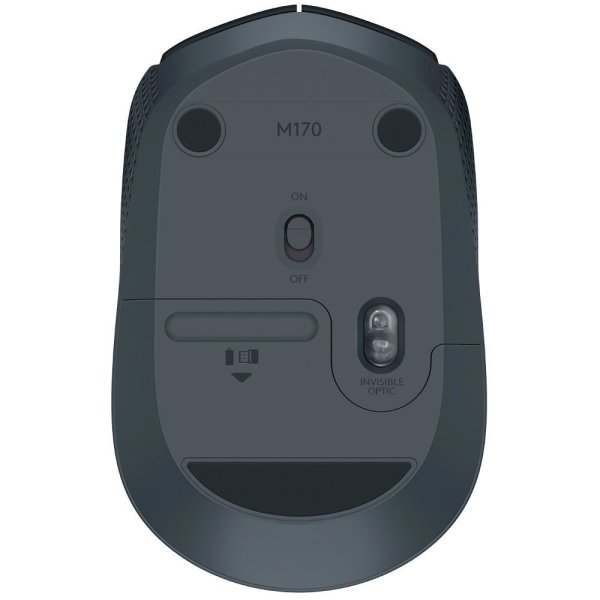 Mouse Logitech M170 Sem Fio Preto e Cinza - 910-004940