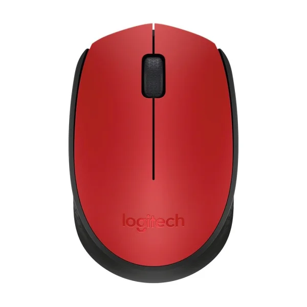 Mouse sem fio Logitech M170 com Design Ambidestro Compacto, Conexo USB e Pilha Inclusa, Vermelho - 910-004941