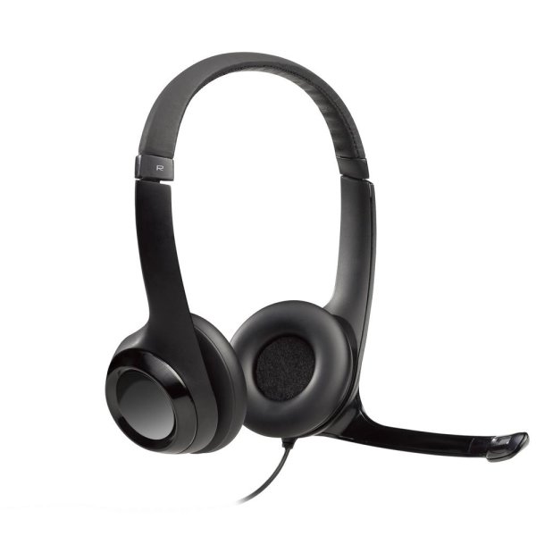 Headset Logitech H390 �udio Digital em Couro USB Preto - 981-000014
