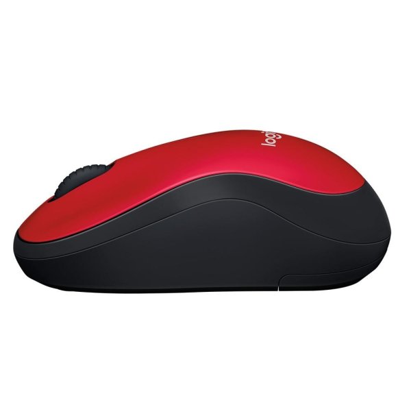 Mouse sem fio Logitech M185 com Design Ambidestro Compacto, Conex�o USB e Pilha Inclusa, Vermelho - 910-003635
