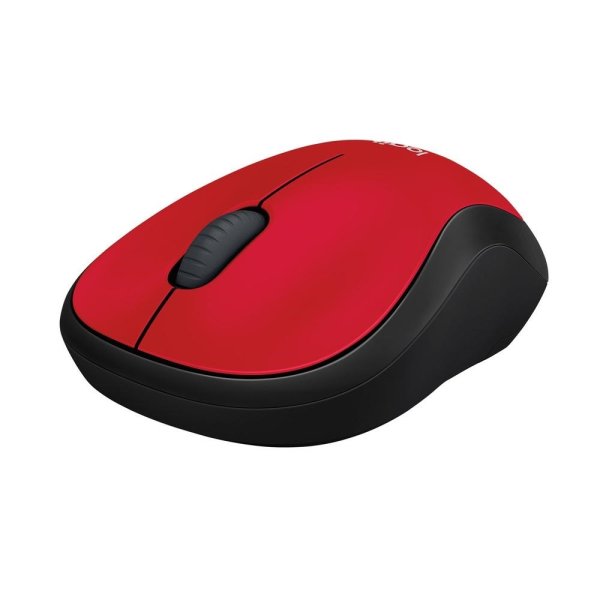 Mouse sem fio Logitech M185 com Design Ambidestro Compacto, Conex�o USB e Pilha Inclusa, Vermelho - 910-003635