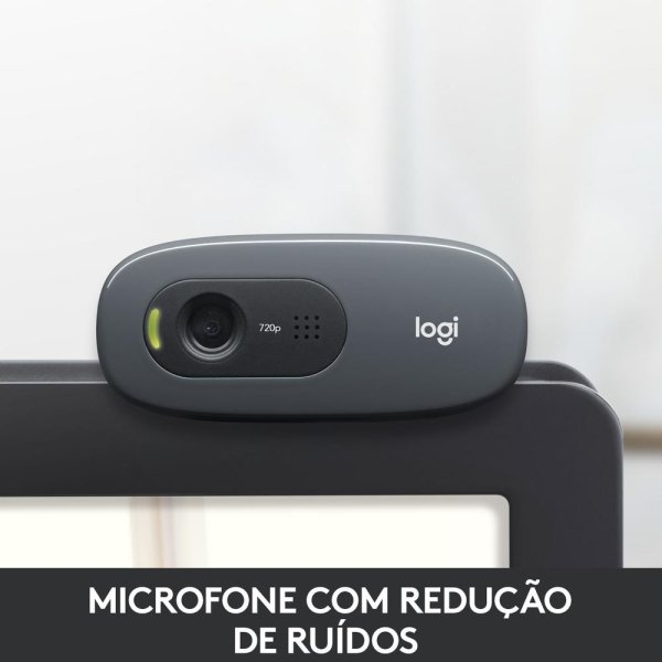 WebCam Logitech C270 HD com 3 MP para Chamadas e Grava��es em V�deo Widescreen 720p - 960-000694