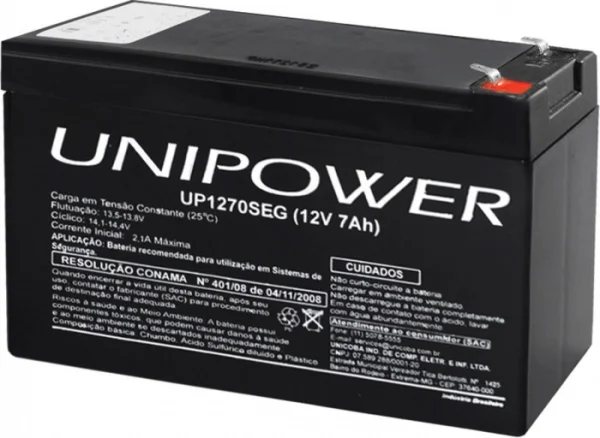 Bateria P/ Nobreak 12V 7Ah UP1270SEG Unipower