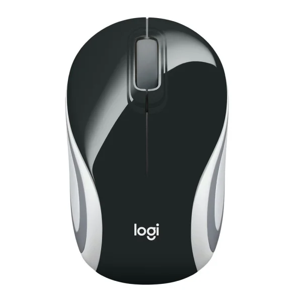 Mini Mouse sem fio Logitech M187 com Design Ambidestro, Conexo USB e Pilha Inclusa, Preto - 910-005459