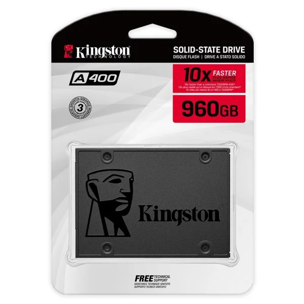 SSD Kingston A400, 960GB, SATA, Leitura 500MB/s, Gravao 450MB/s - SA400S37/960G