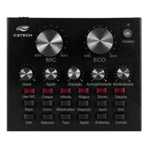 Placa De Som Streaming 18 Efeitos Sonoros C3Tech - MX-50BK