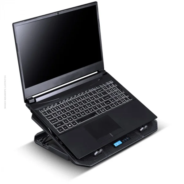 Suporte para Notebook Vinik Ice, LED Azul, At 15.6, USB, 5 Fans, Preto - CN300