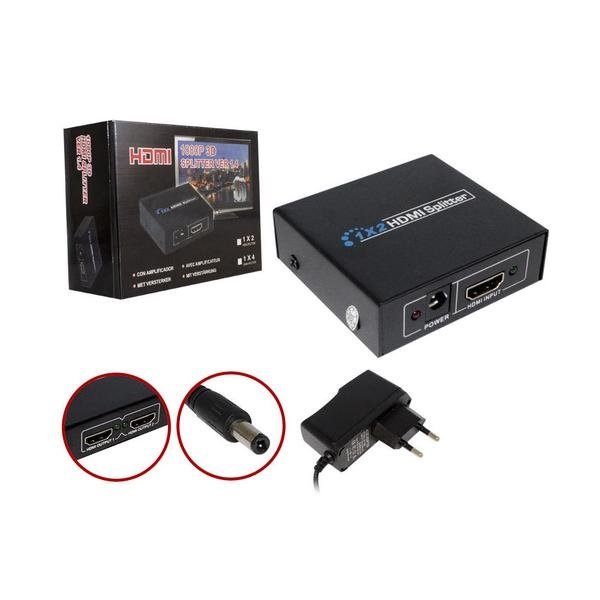 Splitter Divisor HDMI 1 Entrada 2 Sa�das Full HD 3D 3D SPLITTER