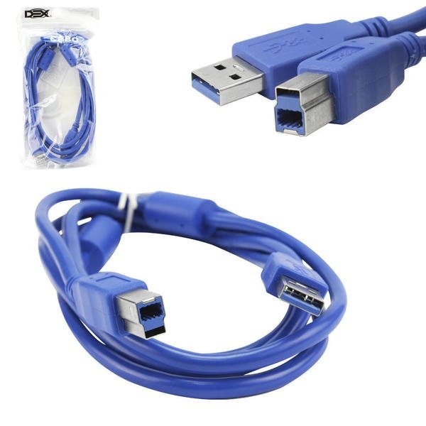 Cabo Para Impressora 1.8 Metro USB 3.0 Com Filtro Dex C-318