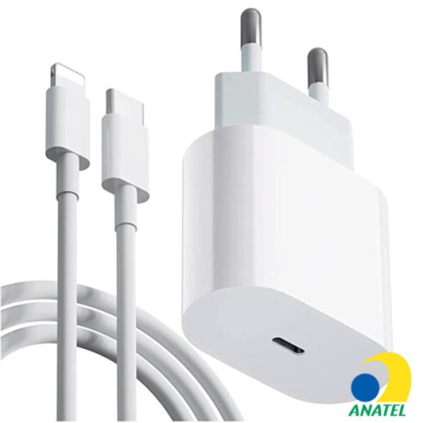Carregador de Celular PD 20W Porta USB-C + Cabo Lightning LEHMOX - LE-357