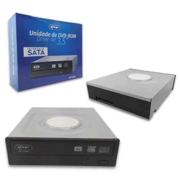 Gravador Externo CD/DVD Conexo Sata Knup - KP-LE301