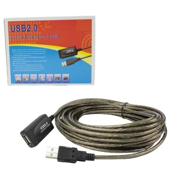 Cabo Extensor Usb 2.0 10 Metros Com Am Af