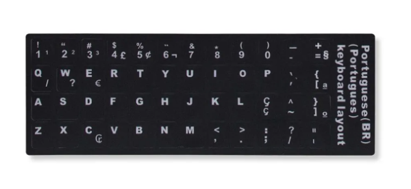 Adesivo para Teclado de Notebook Portugu�s ABNT2 � | Preto